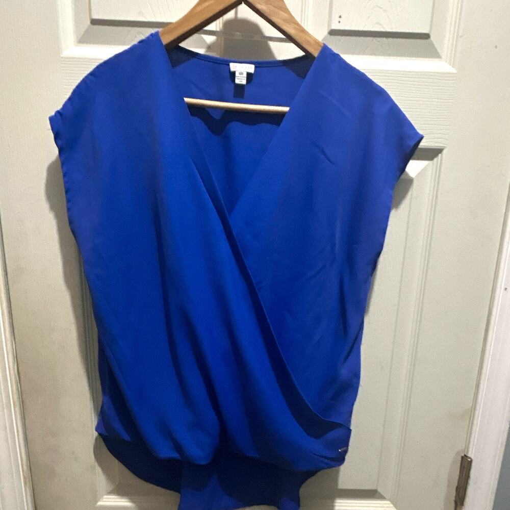Vintage GUESS Est 1981 Blue Top Women's Medium M Made in China